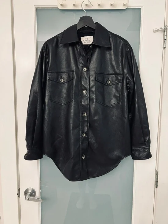 Wilfred Ganna™ Lined Vegan Leather shacket size XS - Picture 12 of 13